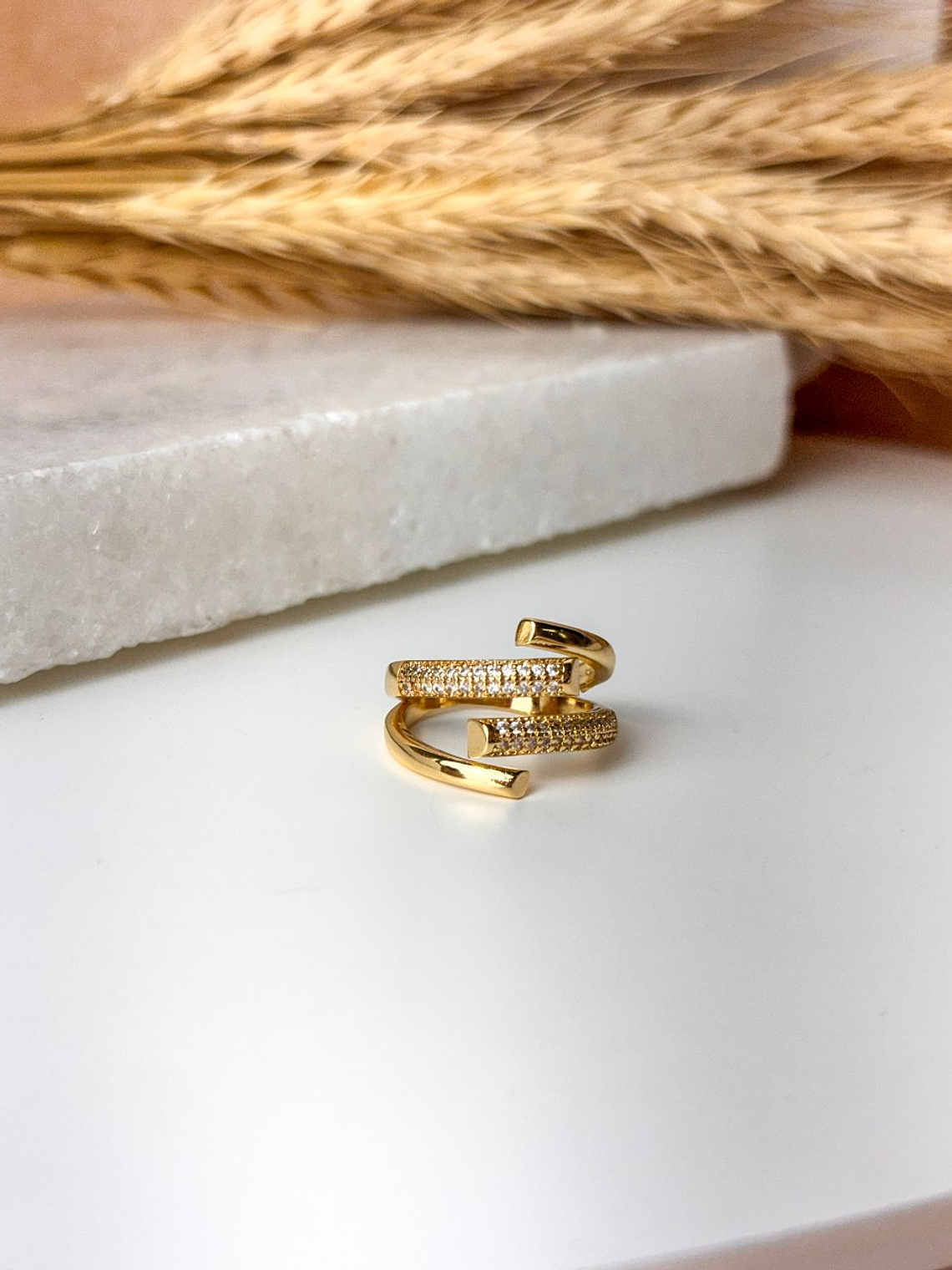 ANEL ENTRELAÇOS CRAVEJADO 1