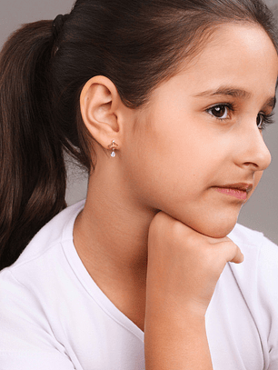 BRINCO COROA GOTA CRISTAL