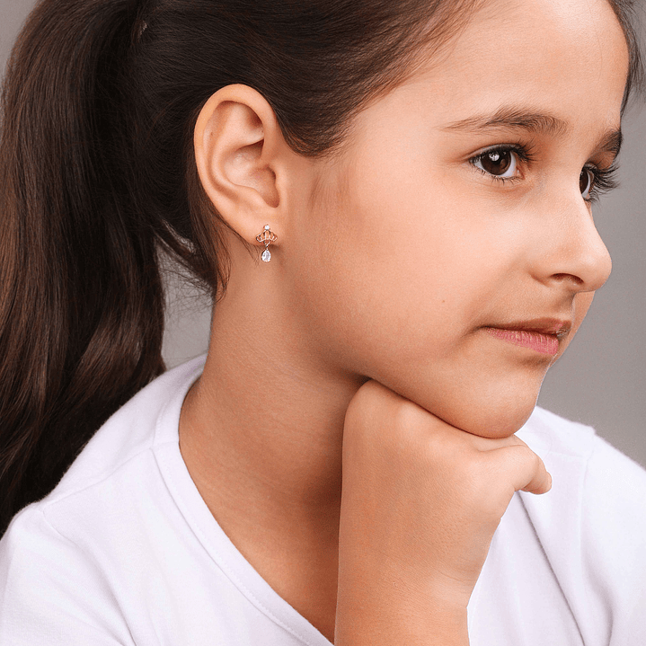 BRINCO COROA GOTA CRISTAL 1