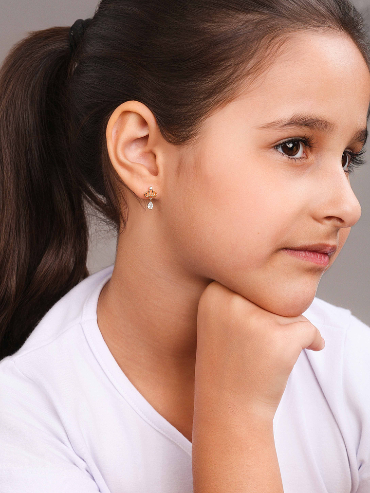 BRINCO COROA GOTA CRISTAL 1