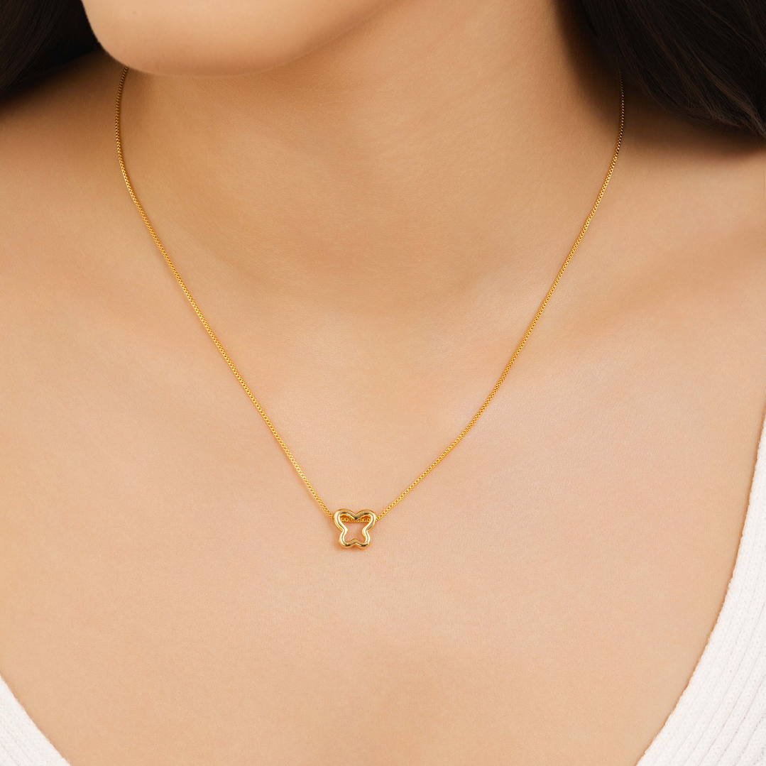 COLAR COM PINGENTE BORBOLETA 1