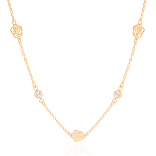 CHOKER FLOR PONTO DE LUZ