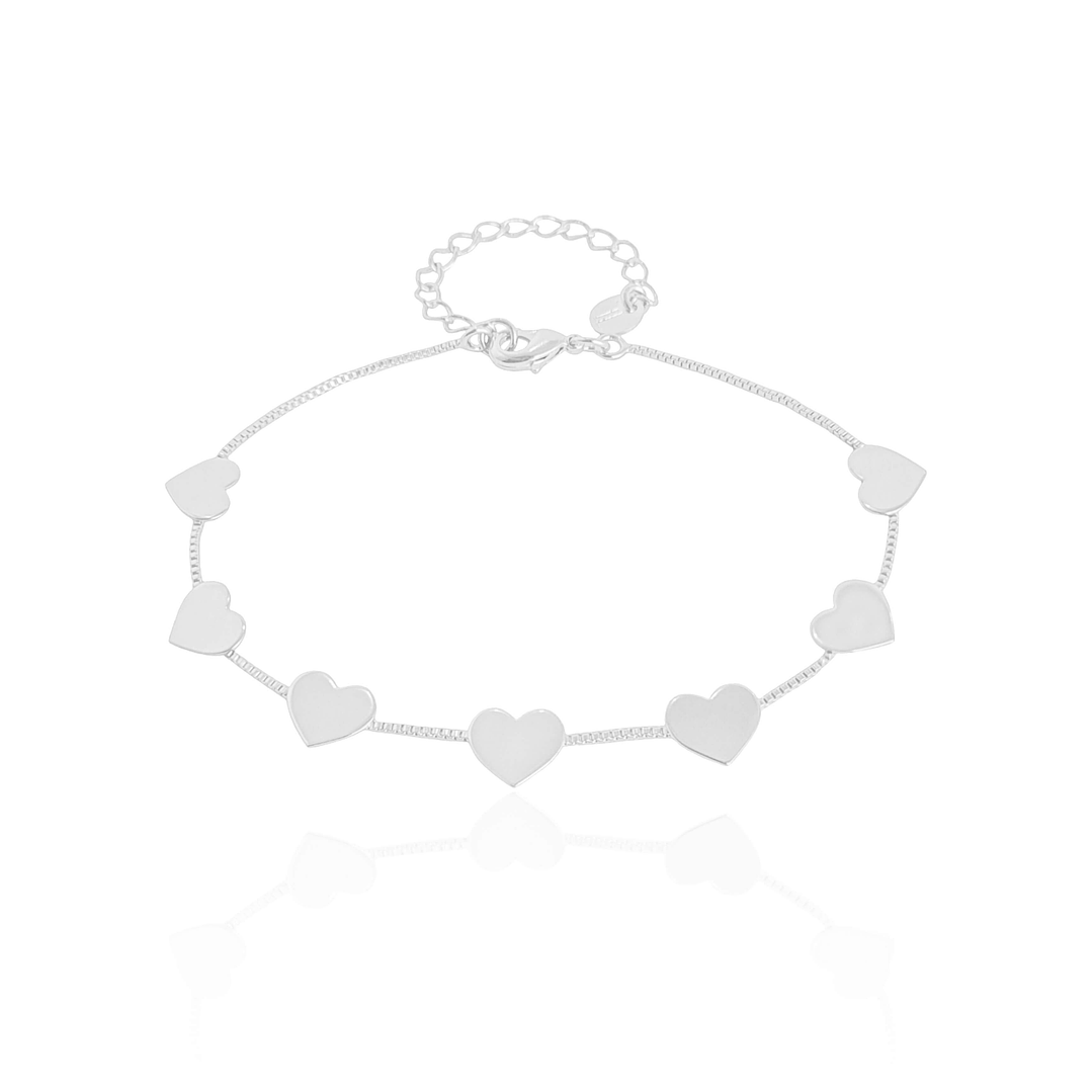 Pulseira coração achatado 2