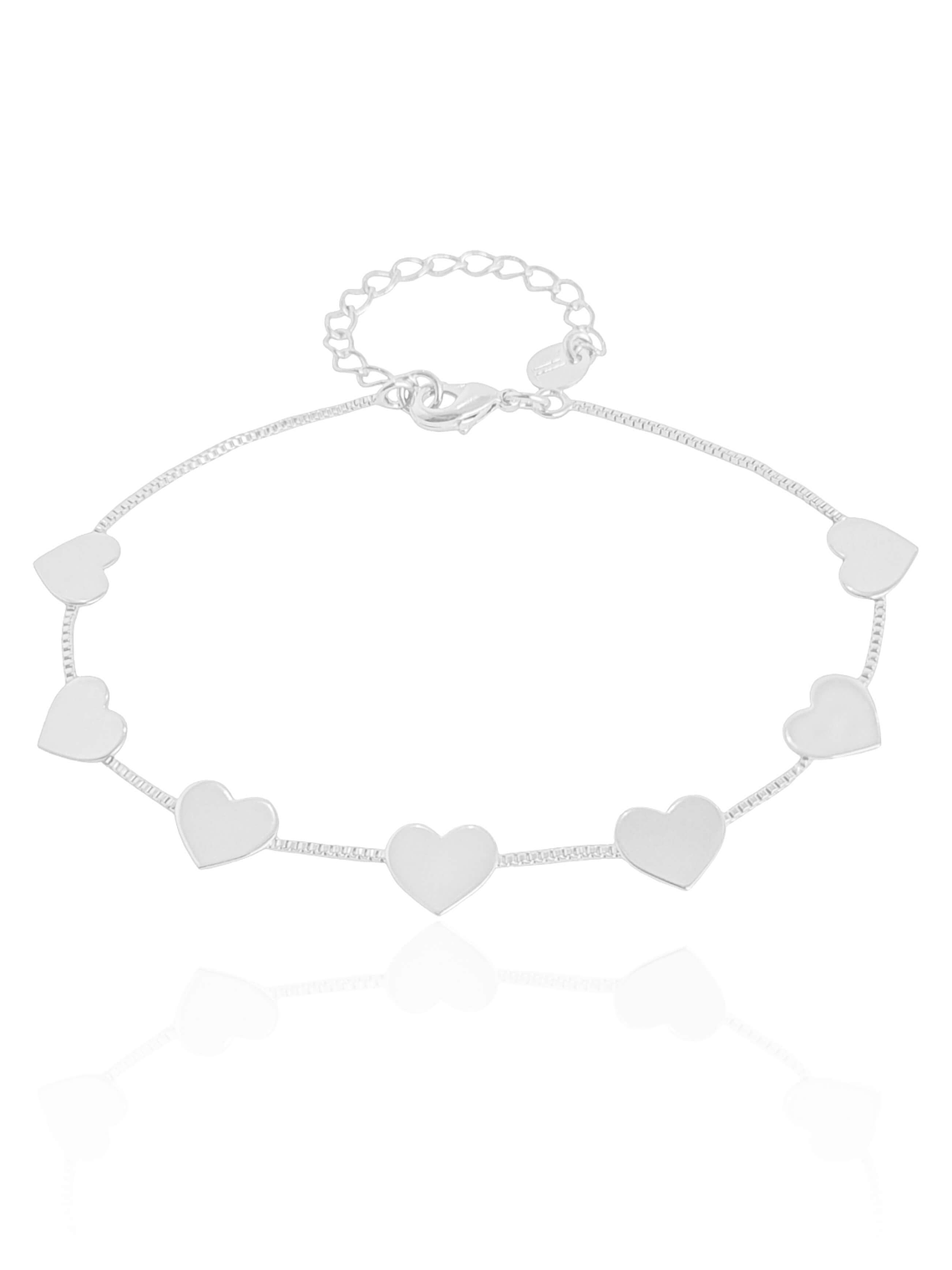 Pulseira coração achatado 2