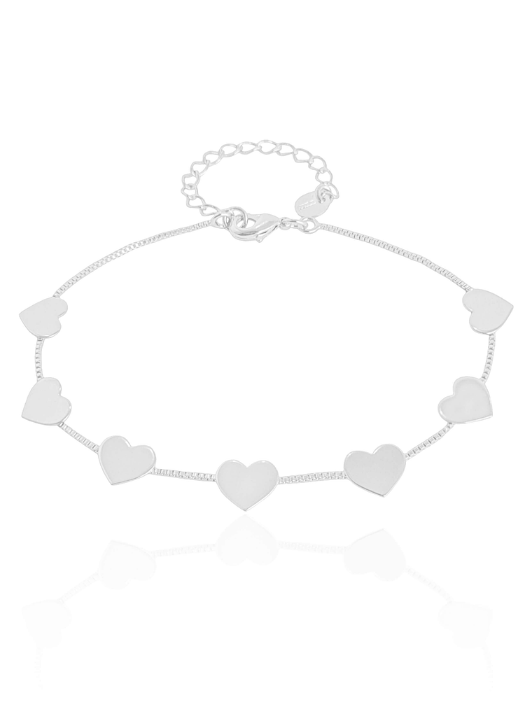 Pulseira coração achatado 2