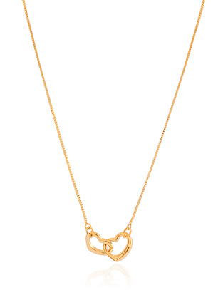 COLAR CORAÇÕES ENTRELAÇADOS