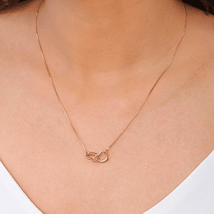 COLAR CORAÇÕES ENTRELAÇADOS