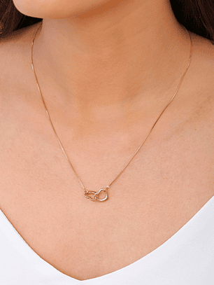 COLAR CORAÇÕES ENTRELAÇADOS