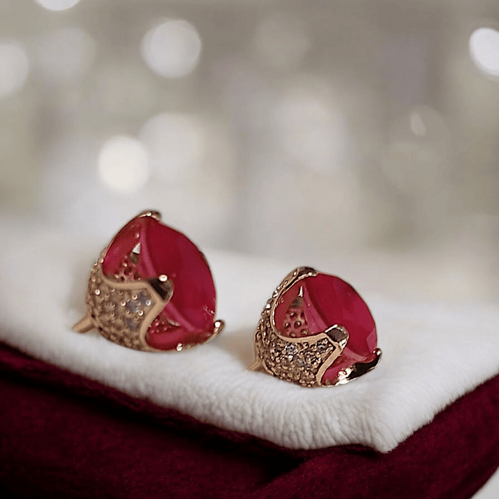 BRINCO PEDRA REDONDA ROSA 1