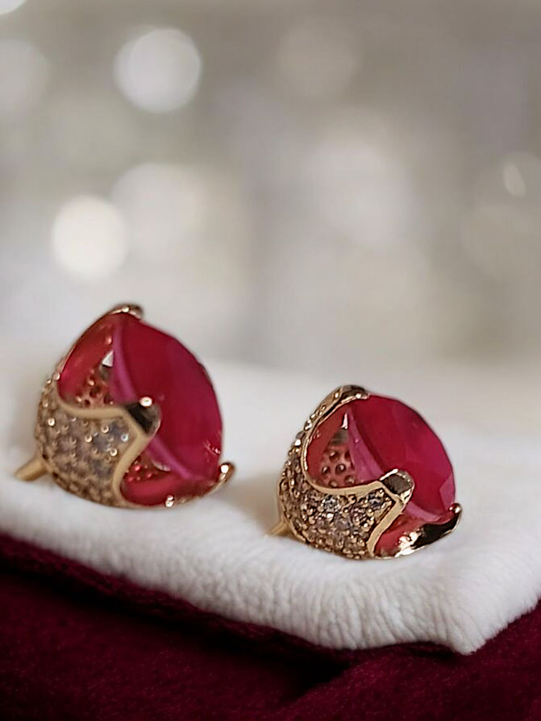 BRINCO PEDRA REDONDA ROSA 1