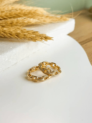 ANEL 2 ELOS CRAVEJADOS