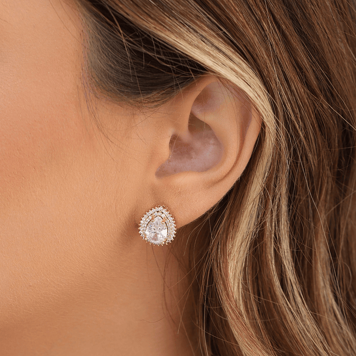 BRINCO GOTA CRAVEJADA CRISTAL 4