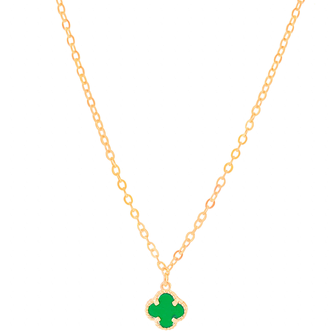 COLAR PINGENTE TREVO TOM ESMERALDA 1