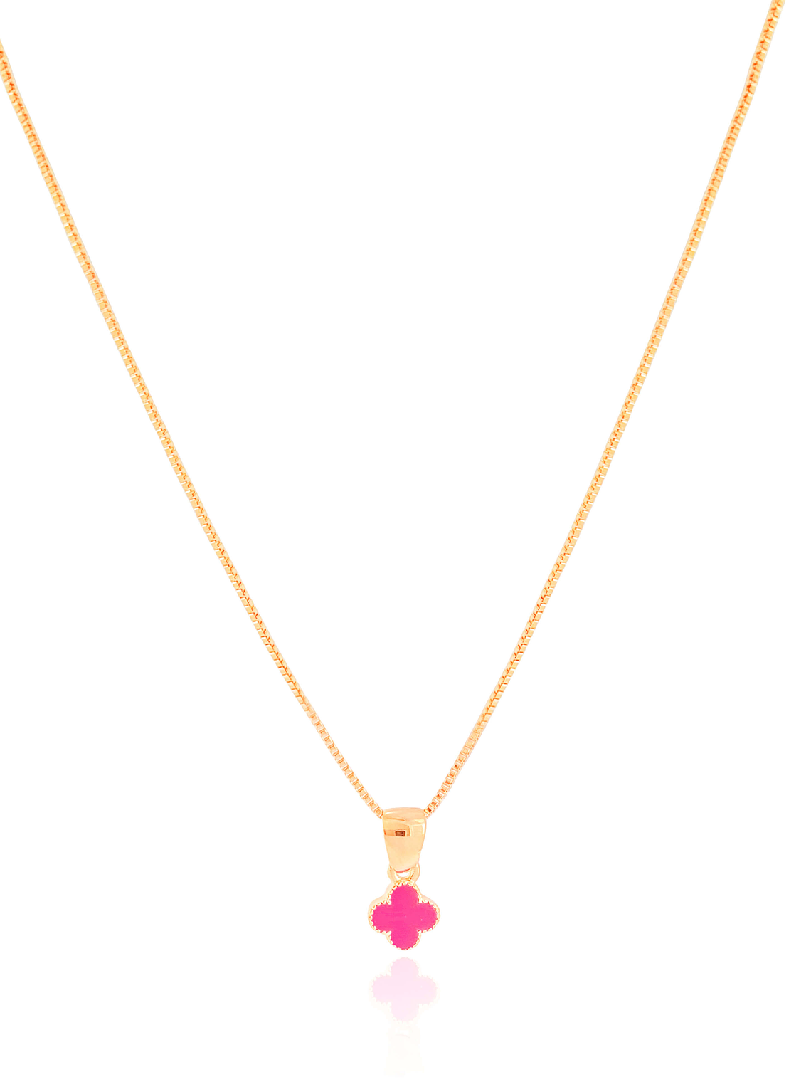 COLAR INFANTIL TREVO ROSA 1