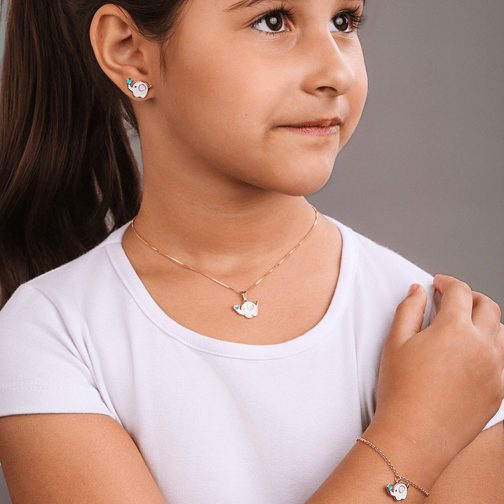 COLAR INFANTIL PINGENTE ELEFANTE 2