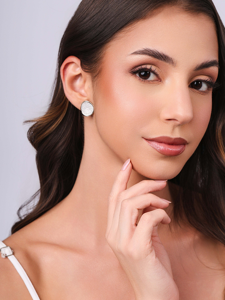 Brinco redondo com zirconia 2