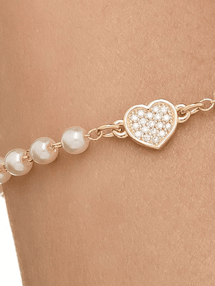 PULSEIRA PEROLAS CORAÇÃO