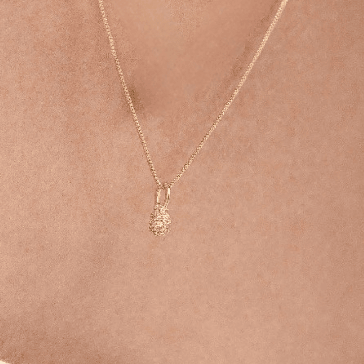 COLAR PINGENTE GOTA CRAVEJADA 1