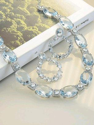 BRINCO CIRCULO FRONTAL TURMALINA AZUL