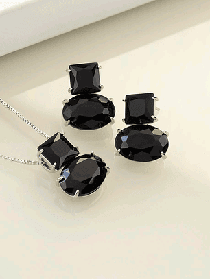 CONJUNTO OVAL E QUAD ONIX