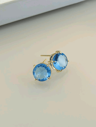 BRINCO TOPAZIO AZUL