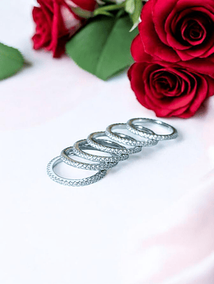 ALIANÇA CRAVEJADA EM RODIO