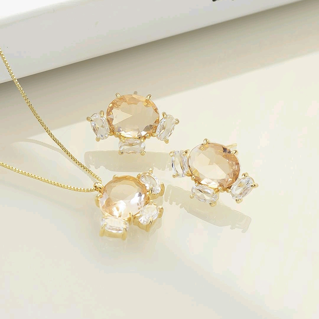 CONJUNTO OVAL MORGANITA CRISTAL 1