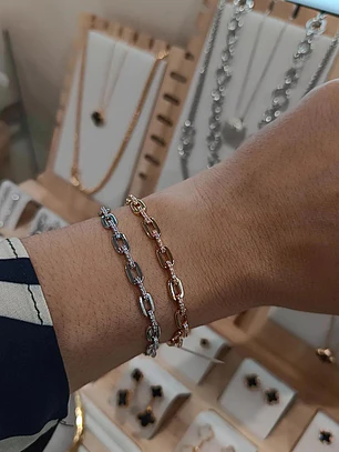 PULSEIRA ELOS LISOS E CRAVEJADOS