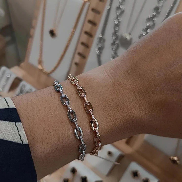 PULSEIRA ELOS LISOS E CRAVEJADOS 1
