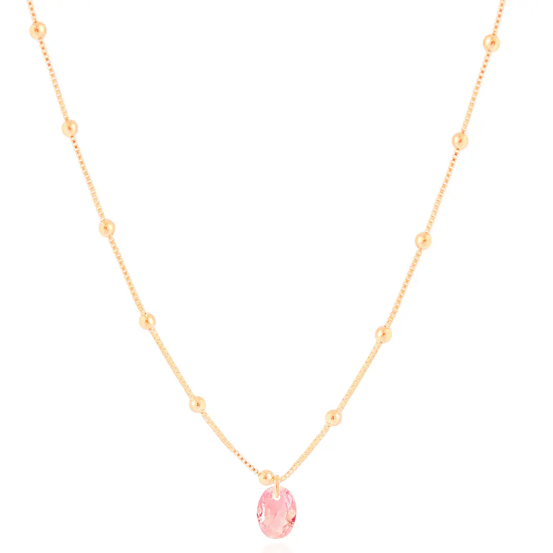 CORRENTE INFANTIL PINGENTE ROSA 2