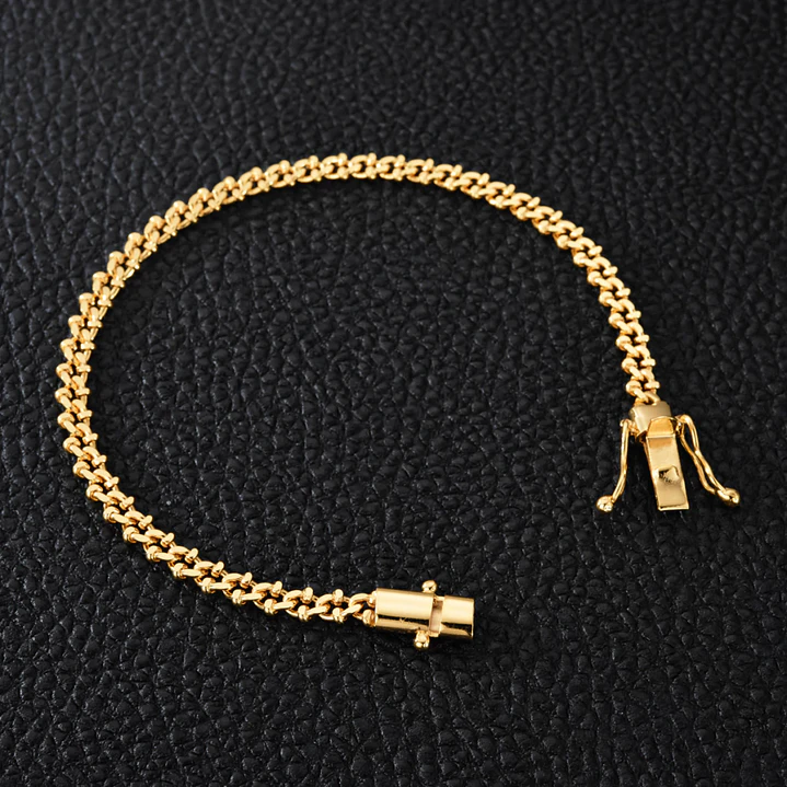 PULSEIRA GRUMET DETALHADA 4MM 2