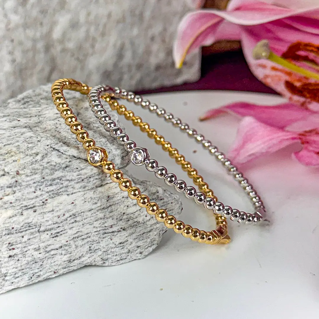 BRACELETE ESFERAS E PONTO LUZ 1