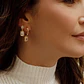 ARGOLA COM PINGENTE RETANGULAR - Thumbnail 2