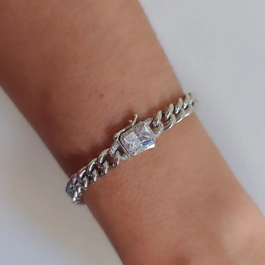 PULSEIRA ELOS PEDRA RETANGULAR 1