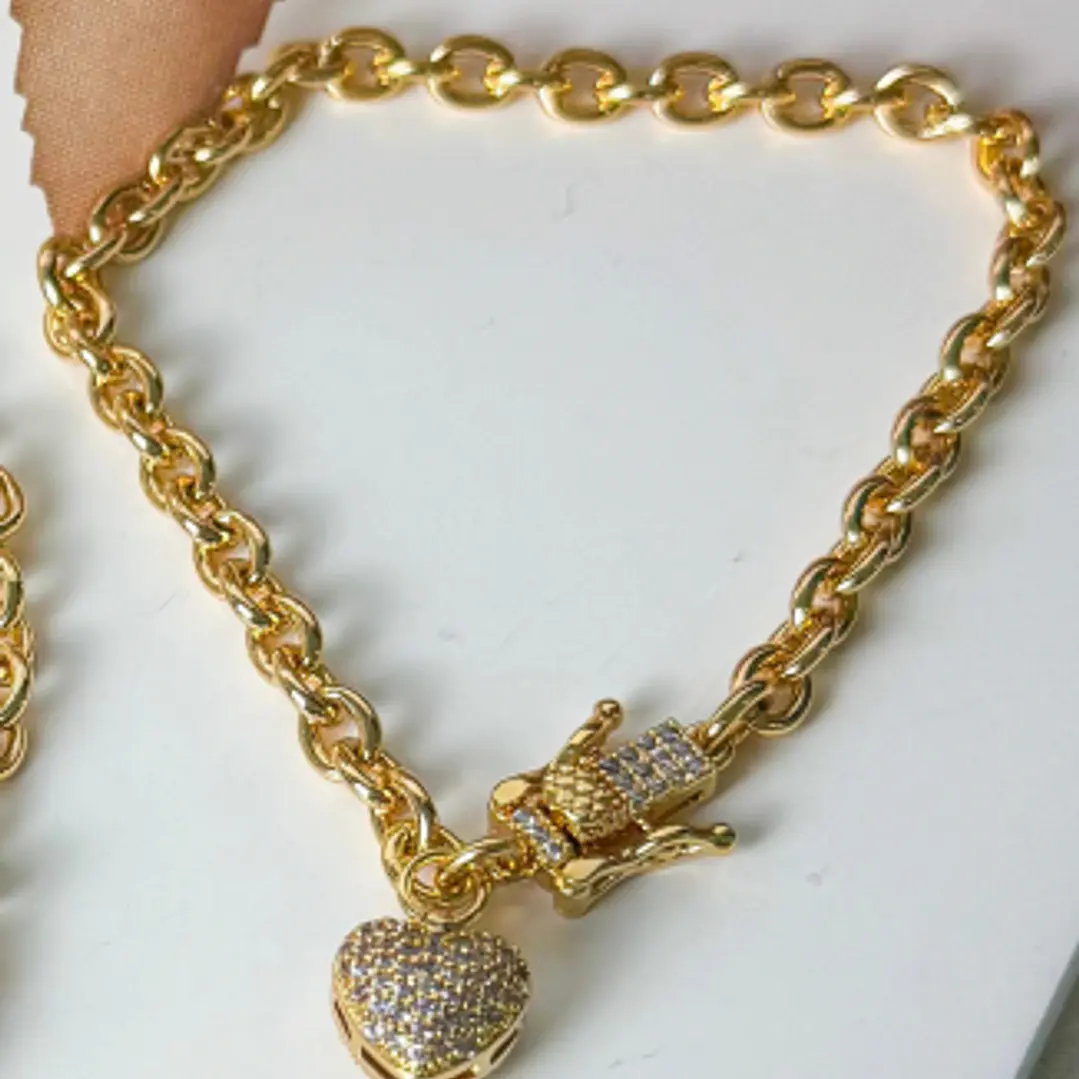 PULSEIRA ELOS PORTUGUESES COM FECHO CORAÇÃO 1