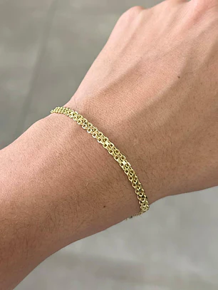 PULSEIRA CADEADO DUPLO 4 MM