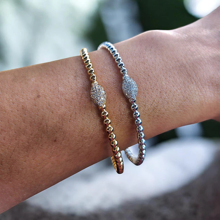 BRACELETE DETALHE OVAL CRAVEJADO 2