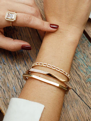 BRACELETE LOSANGO CRAVEJADO