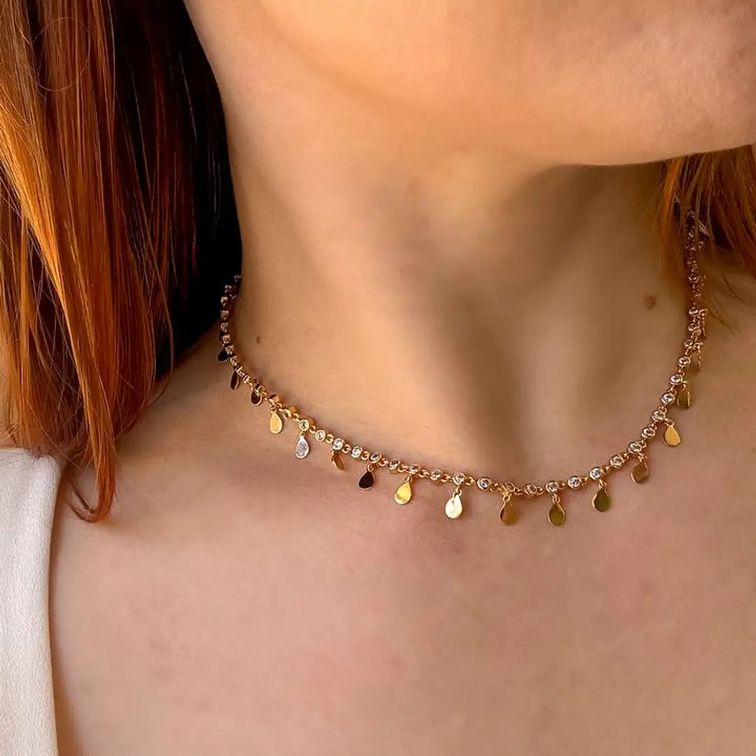 CHOKER GOTINHAS E PONTOS DE LUZ 1
