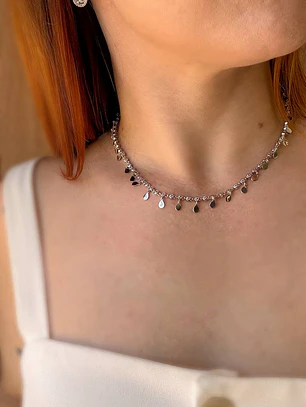 CHOKER GOTINHAS E PONTOS DE LUZ