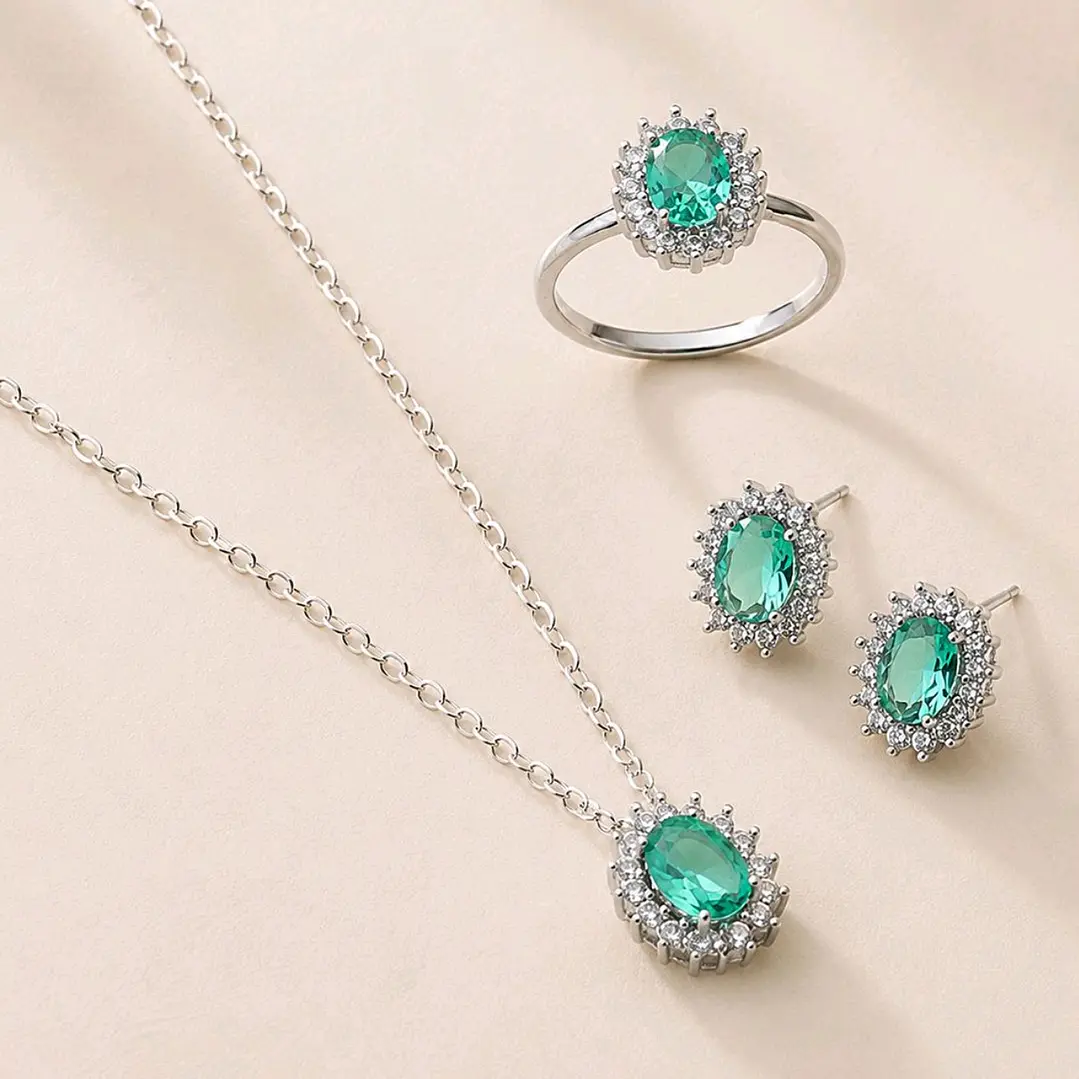 CONJUNTO OVAL TURMALINA VERDE 1