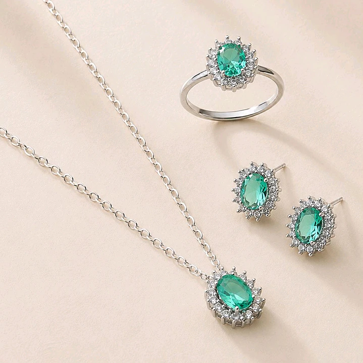 CONJUNTO OVAL TURMALINA VERDE 1