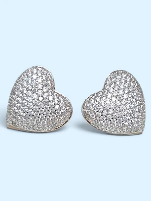BRINCO CORAÇÃO CRAVEJADO DE MICROZIRCONIAS