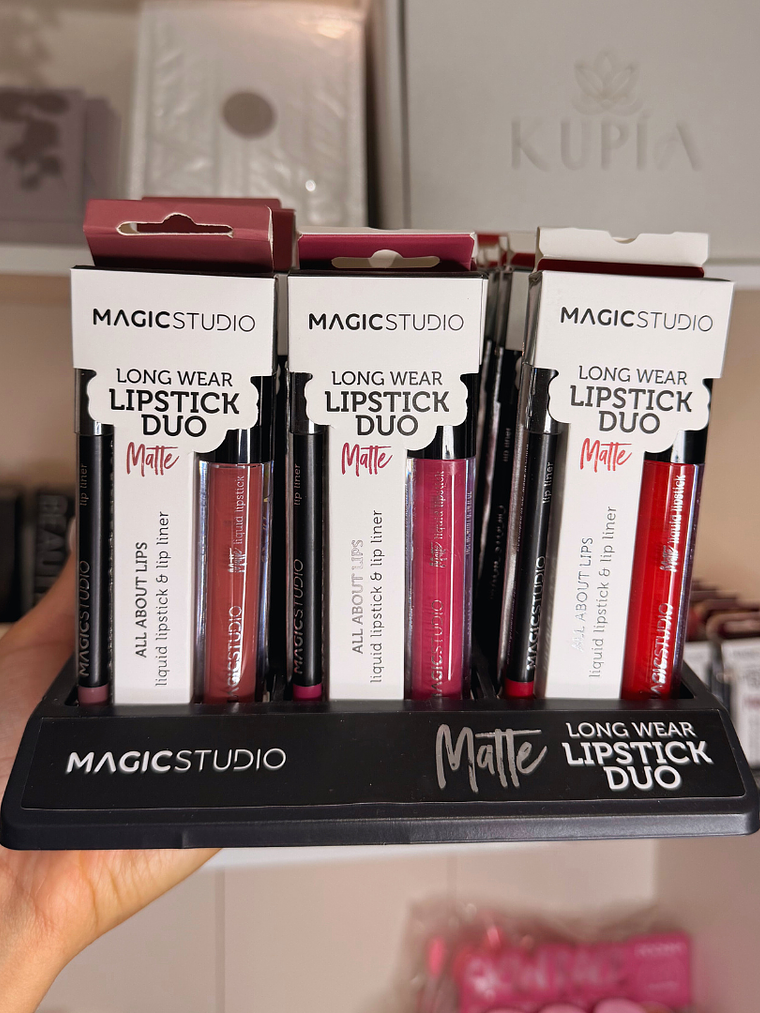 Lip DUO Longa duração SEXY PINK (LipstickMatte + Lápis de contorno)  2