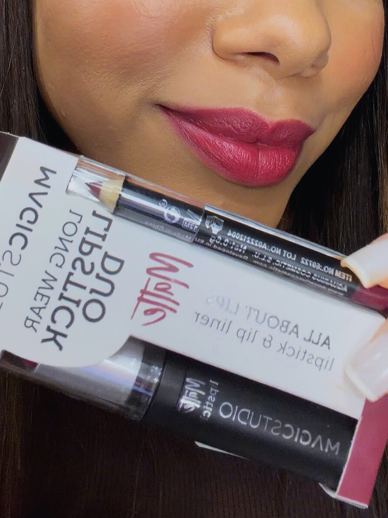 Lip DUO Longa duração PURPLE (Batom + Lápis de contorno) 2