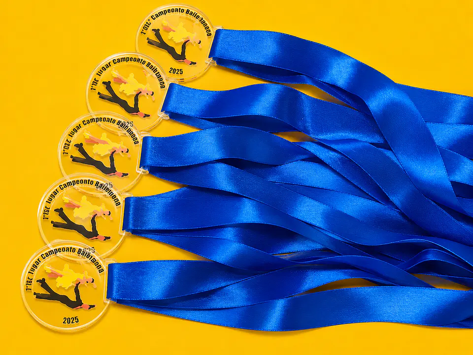 Medallas acrílico DTF UV 2