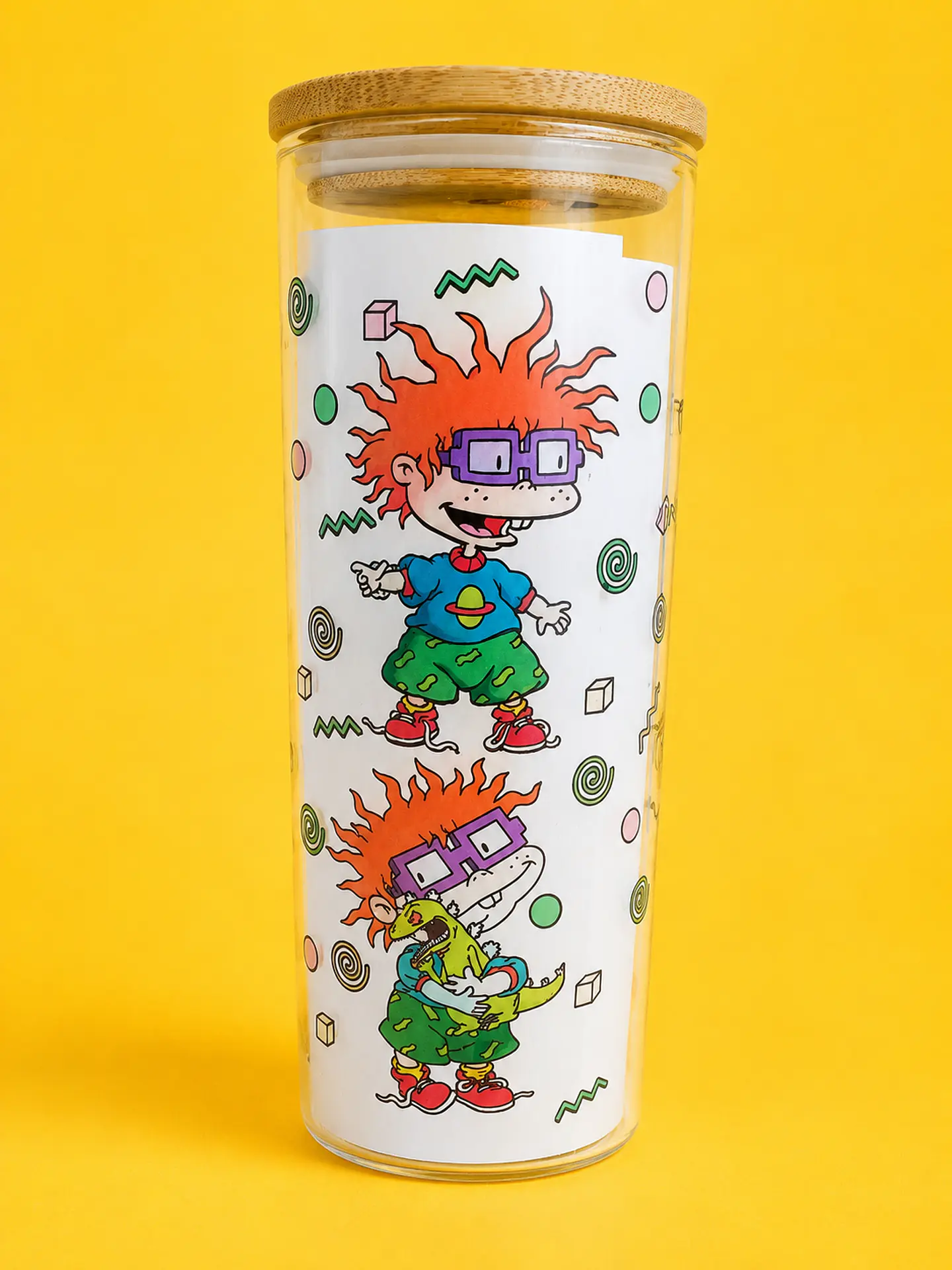 Vaso grande tapa bambú 1