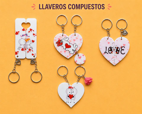 Llaveros acrílico doble
