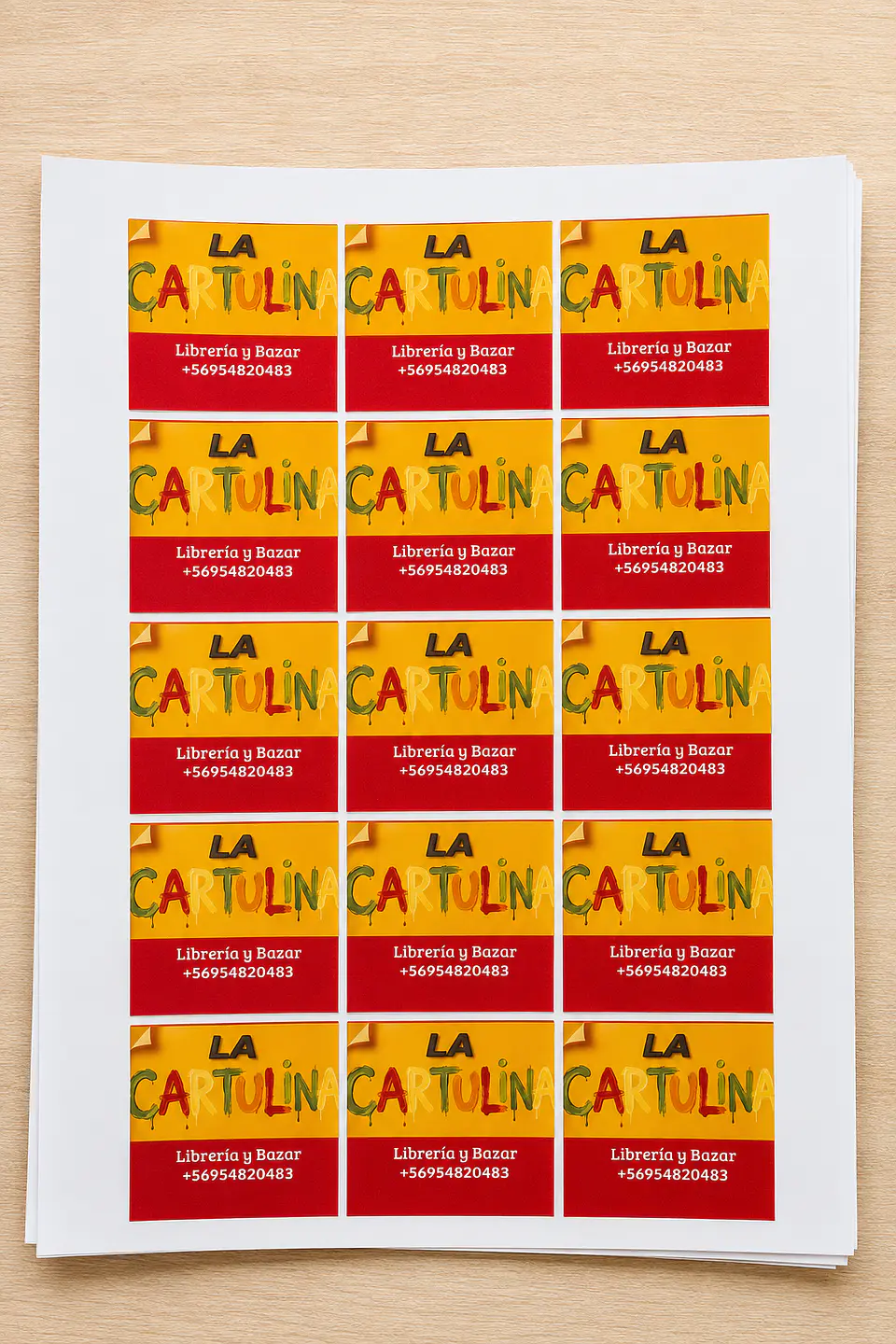 Stickers  4x4 cm  (50 unidades) 1