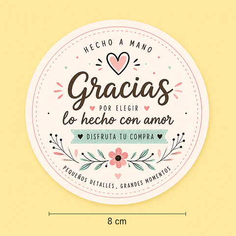 Stickers 8x8 cm   (50 unidades)